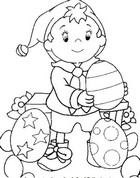 coloriage oui oui a paques